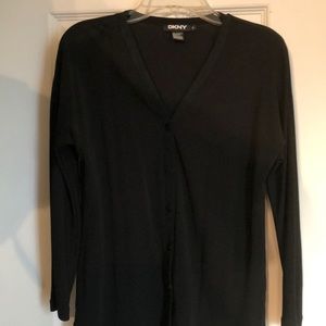 Button-down black cardigan